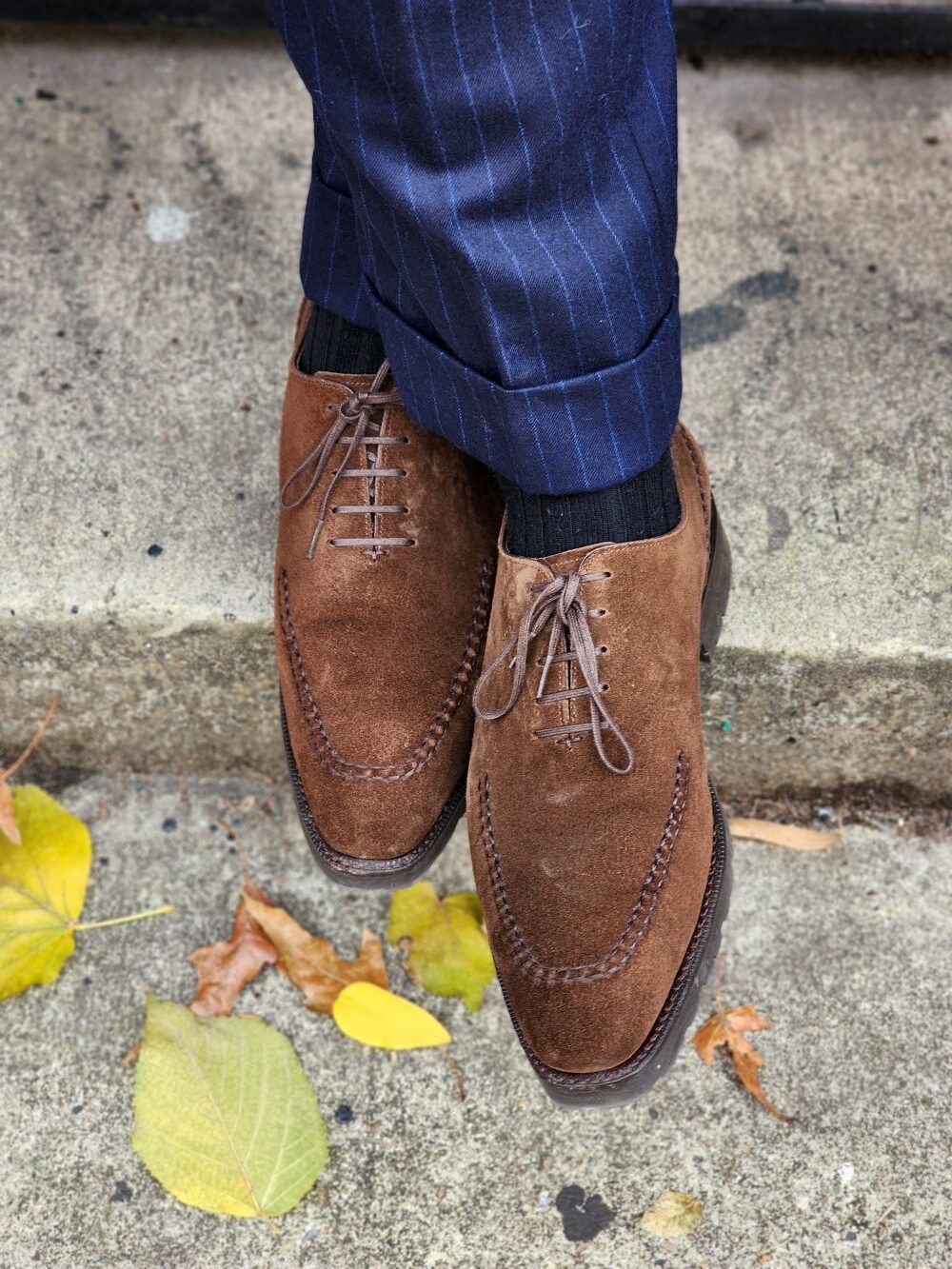brown suede shoes