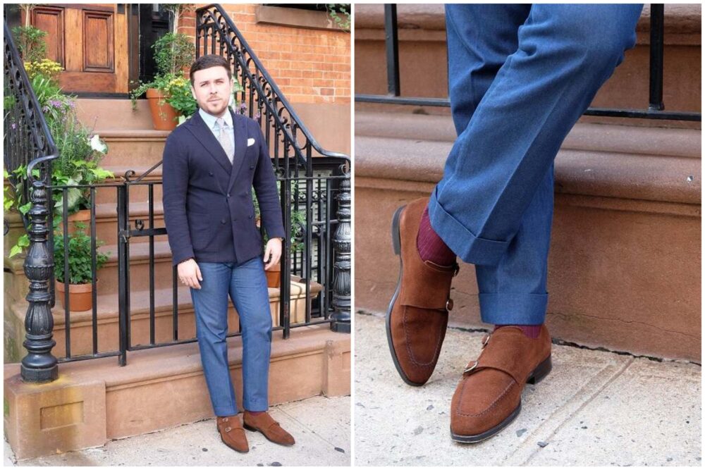 snuff suede monkstraps