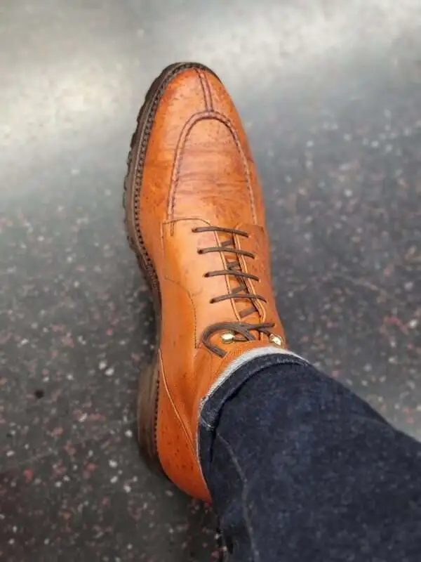 new shoes in the rain