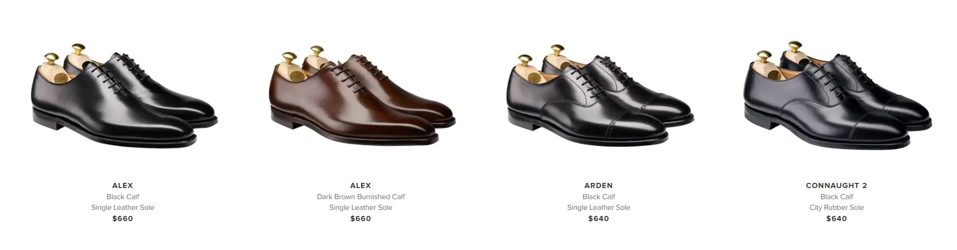 Wholecut Oxfords are More Expensive